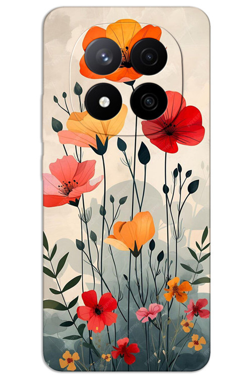 Xiaomi Redmi Note 14 Pro Kılıf HD Desen Baskılı Arka Kapak - Lale