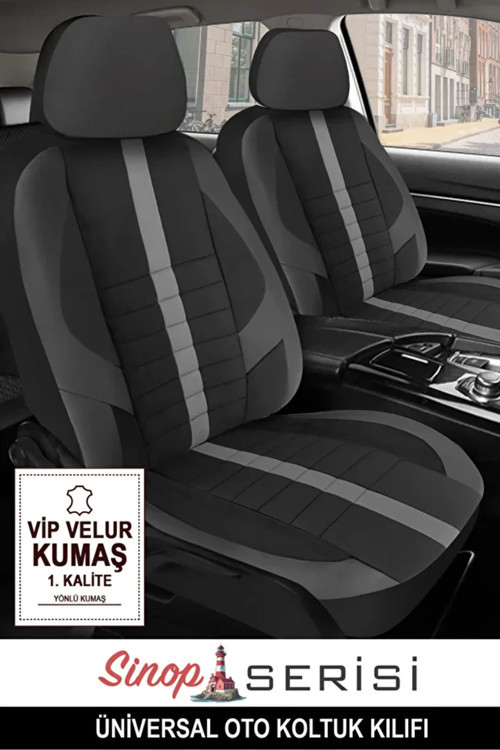 Renault Duster I (Facelift 2013) 1.5 Dci (85 Hp) 2013 Uyumlu Kumaş Sinop Oto Kılıfı Tam Set Siyah