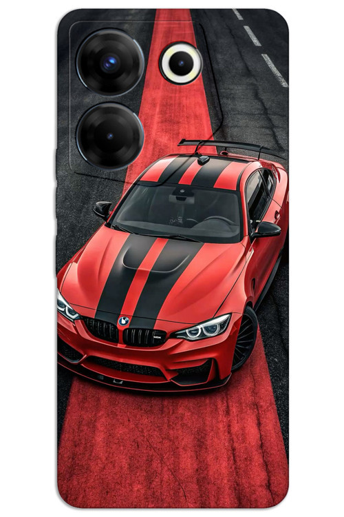 Tecno Camon 20 Pro 4G Kılıf HD Desen Baskılı Arka Kapak - Kırmızı BW