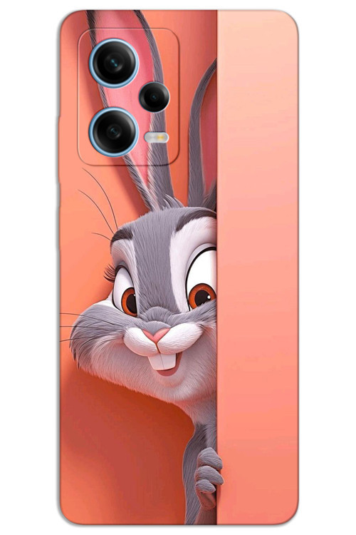 Xiaomi Redmi Note 12 5G Kılıf HD Desen Baskılı Arka Kapak - BugsBunny 2