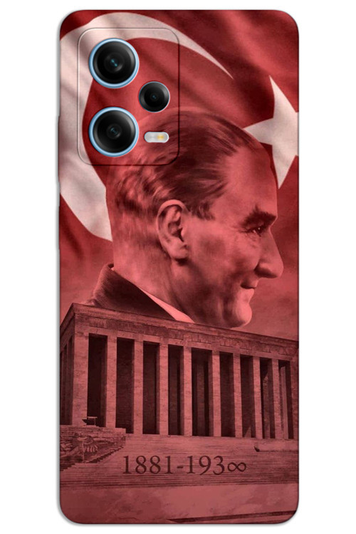 Xiaomi Redmi Note 12 5G Kılıf HD Desen Baskılı Arka Kapak - Atatürk Anıtkabir