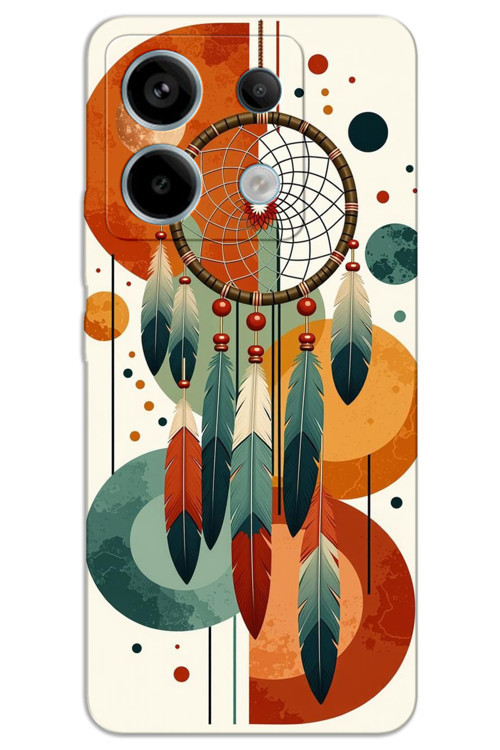 Xiaomi Poco M6 Pro Kılıf HD Desen Baskılı Arka Kapak - Mandala
