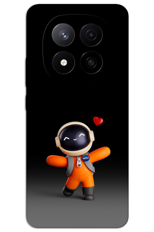 Xiaomi Redmi Note 14 Pro Kılıf HD Desen Baskılı Arka Kapak - Astronot Kalp