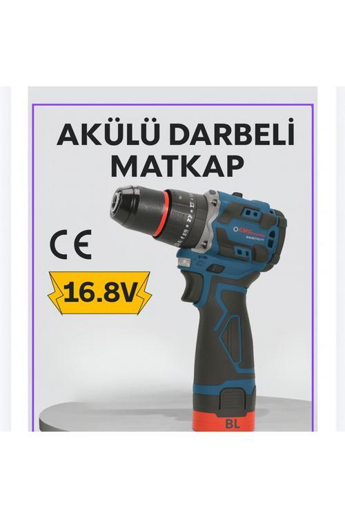 CMC3911 Akülü Darbeli Matkap 16.8V Kömürsüz Motor 0-1400 RPM 50Nm