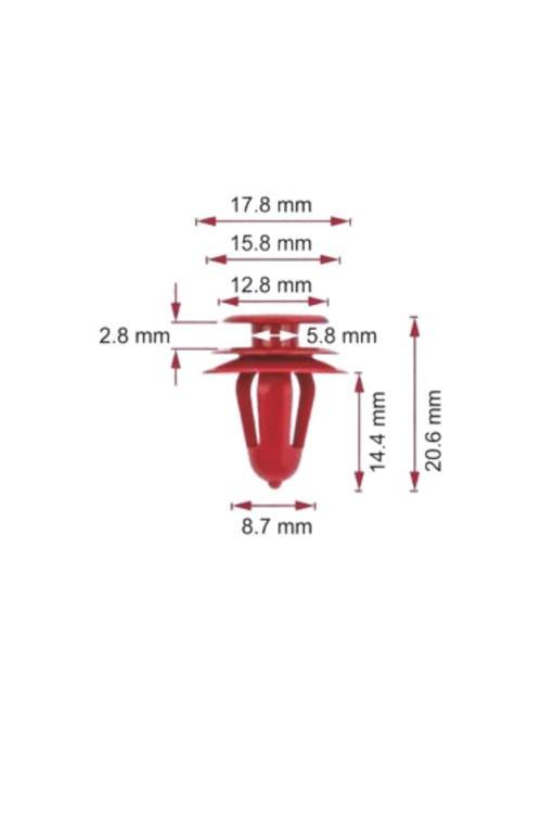 Klips Gm 30006620 Toyota 67771-28020 Suzuki 0940908320 10 Adet