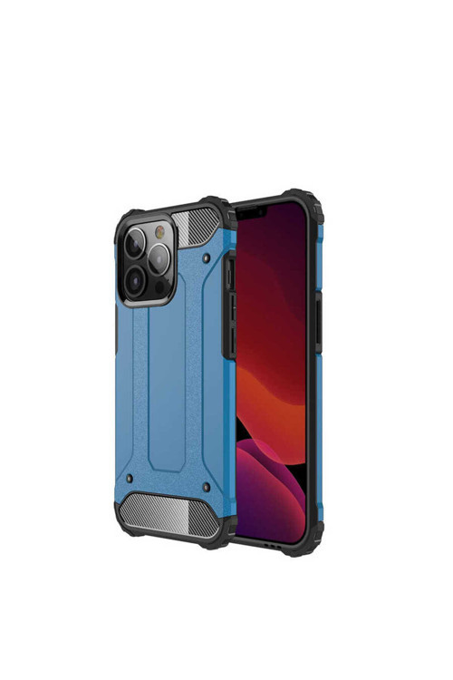 İphone 13 Pro Max Uyumlu Brt Crash Silikon Kılıf-Mavi