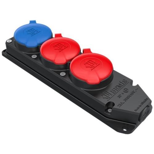 3X25A (3P+E) 380V Üçlü Grup Priz (2Ad. 3X25 1 Ad. 1X16) IP55