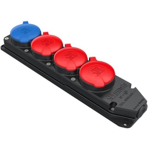 3X25A (3P+E)380V 3Ad. 1X16A 220V 1Ad. Kauçuk 4'lü Grup Priz