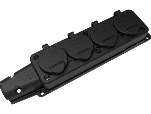 1X16A 220V Kauçuk Dörtlü Grup Priz