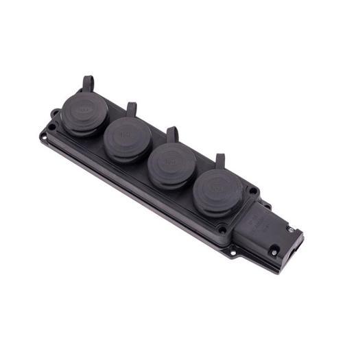 1X16A (2P+E) 250V Dörtlü Kauçuk Grup Priz IP44
