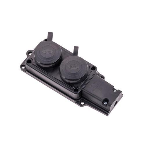 1X16A (2P+E) 250V Kauçuk İkili Priz