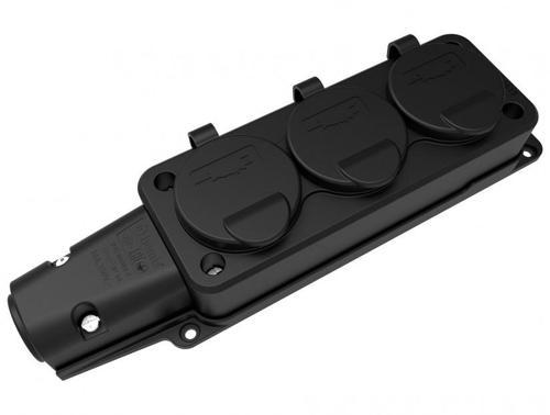 1X16A 220V Kauçuk Üçlü Grup Priz