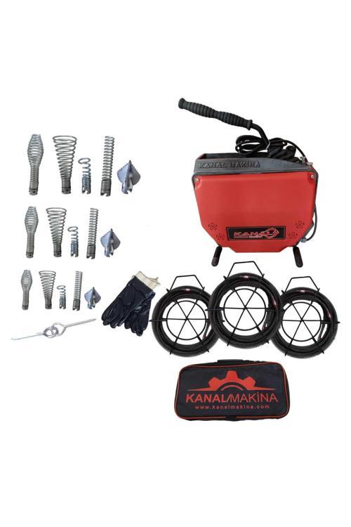 Tıkalı Kanal Açma Makinesi 16-19-22 Mm Full Set