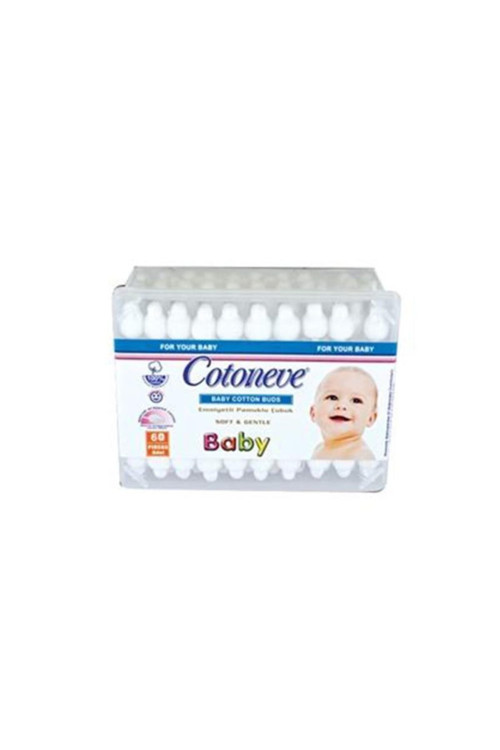Baby Emniyetli Pamuklu Kulak Çubuğu 60 Ad