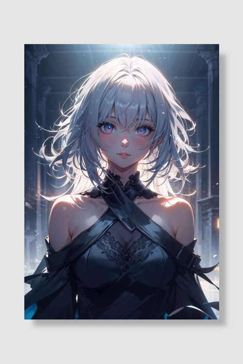 Whitehaired war Anime Poster Çerçevesiz Yüksek Kalite Duvar Poster