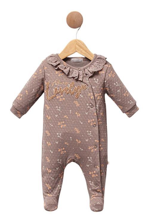 Kahve Patikli Tulum 2 Ay,3 Ay,6 Ay Kız Bebek