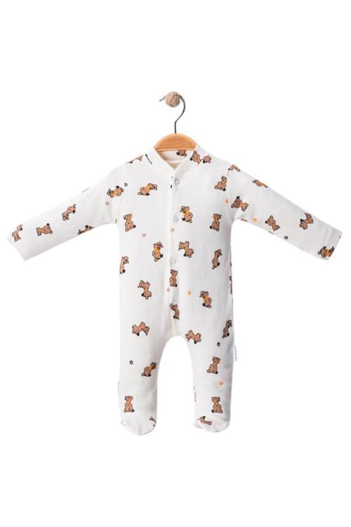 Beyaz Tulum Köpekli Patikli 3 Ay,6 Ay,9 Ay Unisex