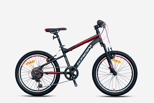 VORTEX 4.0 20 Jant 7 Vites V-Fren Çelik Çocuk Bisikleti Siyah Kırmızı 20 Jant Vitesli Bisiklet