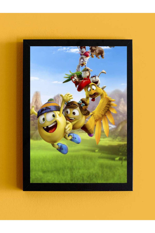 Yumurtalar Firarda: Afrika Macerası - Un rescate de huevitos Çerçeveli Film Poster Tablo