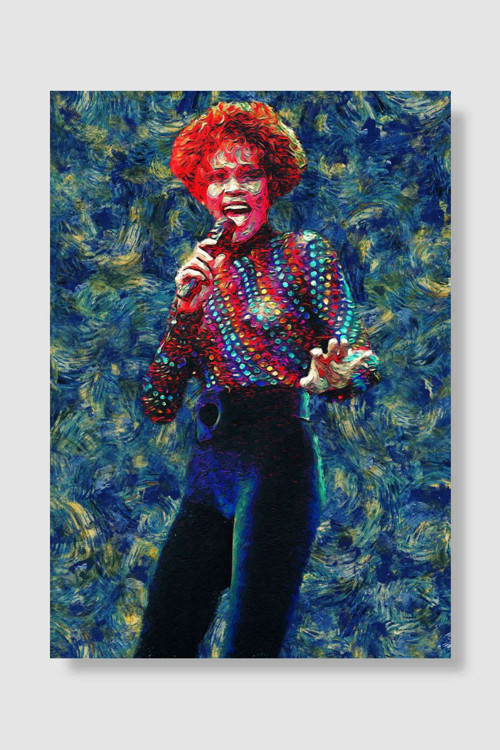 Whitney Houston Müzik Poster Çerçevesiz Yüksek Kalite Müzik Afiş Duvar Poster