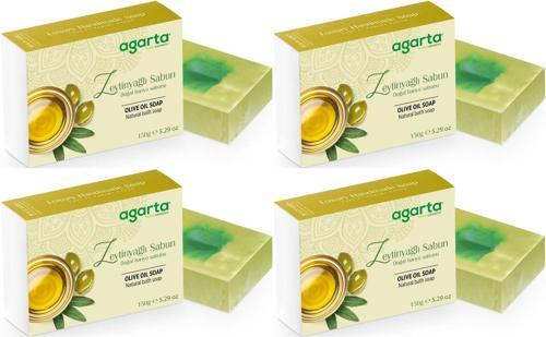 El Yapımı Doğal Sabun 150GR Zeytinyağlı (4 Lü Set)