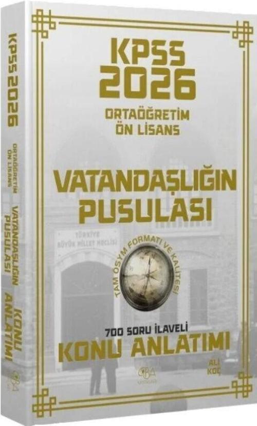 2026 KPSS Lise Ortaöğretim Ön Lisans Vatandaşlık Vatandaşlığın Pusulası Konu Anlatımı CBA Yayınları