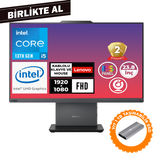 ThinkCentre Neo 50A G5 i5-13420H 16GB 512GB SSD 23.8" Fdos + VIT 1 TB 12SC002WTR 028
