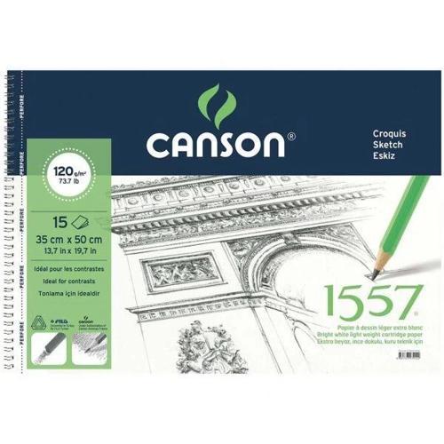 1557 Resim ve Eskiz Çizim Defteri 120 gr. 35x50 cm. 15 Sayfa