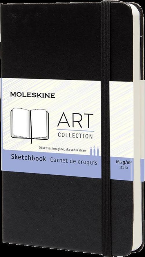 Art Sketchbook Sert Kapak Eskiz Çizim Defteri 11.5x18 cm. 165 gr. 80 Sayfa Siyah