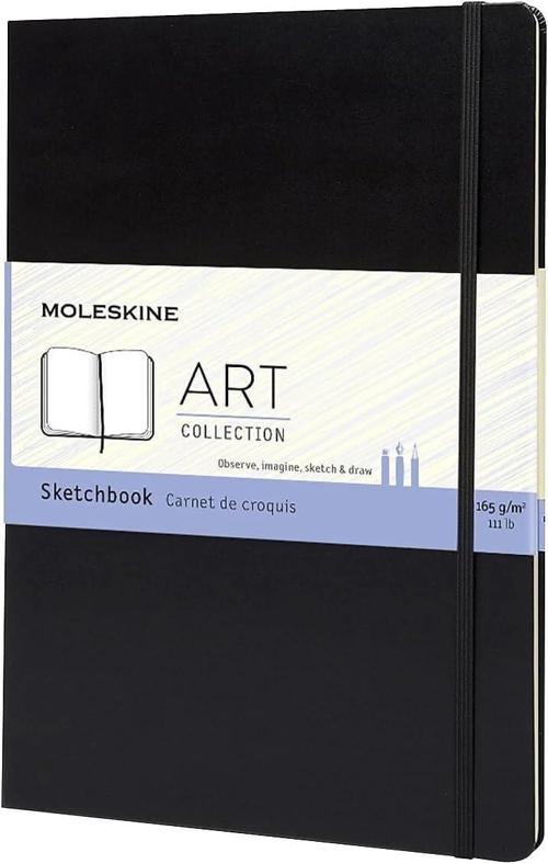 Art Sketchbook Sert Kapak Eskiz Çizim Defteri 29x42 cm. 165 gr. 80 Sayfa Siyah