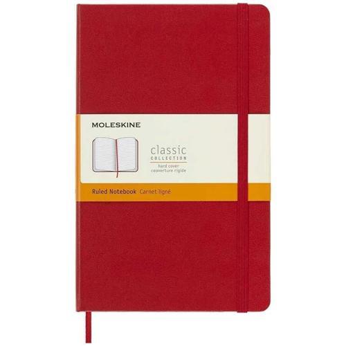 Sert Kapak Çizgili Defter L Boy 13x21 cm. 240 Sayfa Scarlet Kırmızı