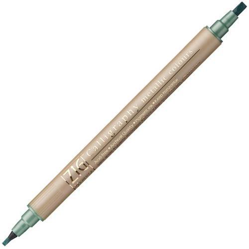 Çift Uçlu Yaldızlı Kaligrafi Kalemi 2 mm. + 3.5 mm. 121 Metallic Green