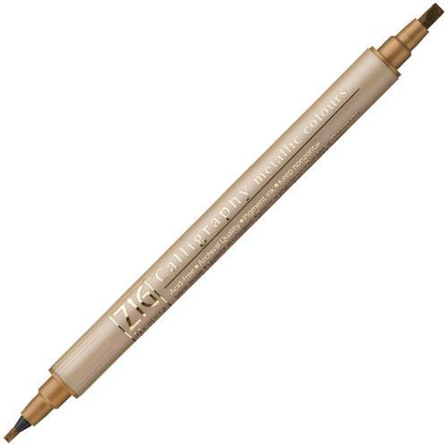 Çift Uçlu Yaldızlı Kaligrafi Kalemi 2 mm. + 3.5 mm. 123 Metallic Copper