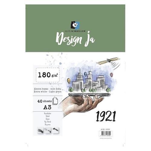Design Ja Eskiz Çizim Defteri 180 gr. A3 40 yp.