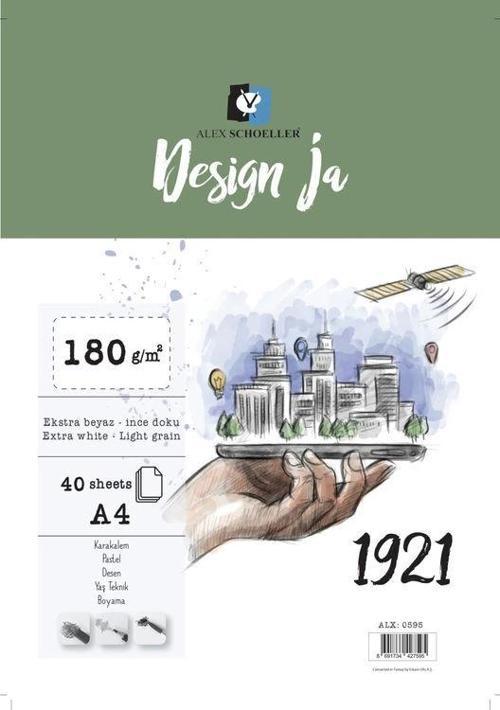 Design Ja Eskiz Çizim Defteri 180 gr. A4 40 yp.