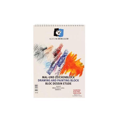 Dokulu Resim ve Eskiz Çizim Defteri 165 gr. 10x15 cm. 20 Sayfa