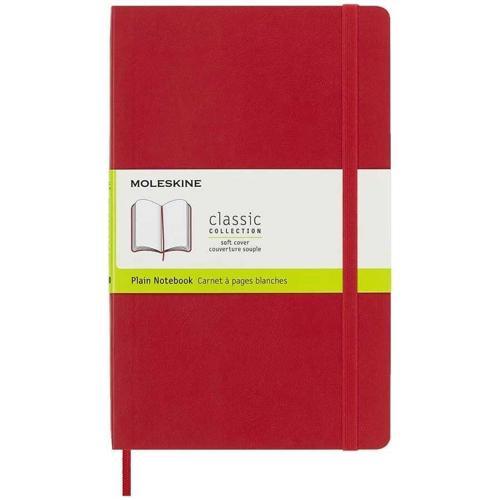Yumuşak Kapak Çizgisiz Defter L Boy 13x21 cm. 192 Sayfa Scarlet Kırmızı