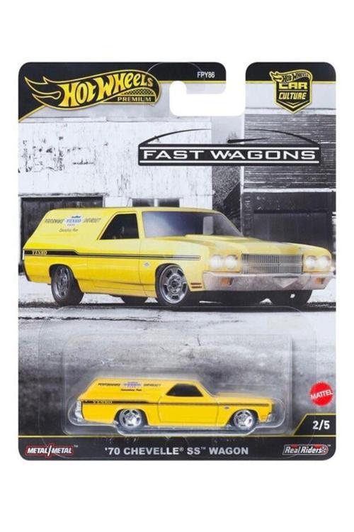 Premium Fast Wagons - '70 Chevelle Ss Wagon Vehicle - Sarı (1/64)
