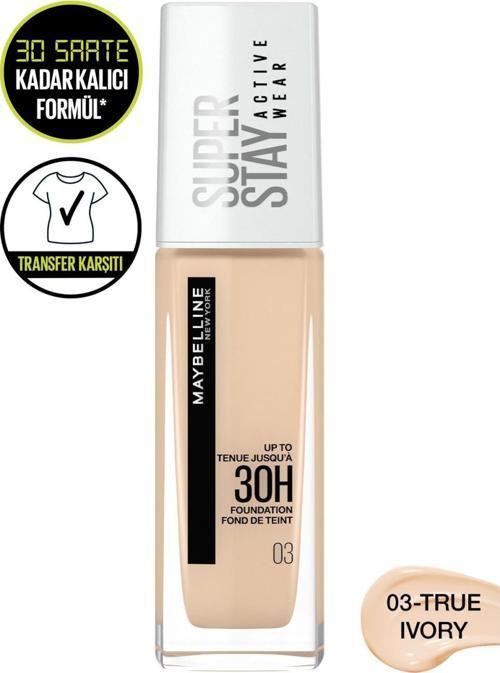Superstay Active Wear Fondöten - 03 True Ivory