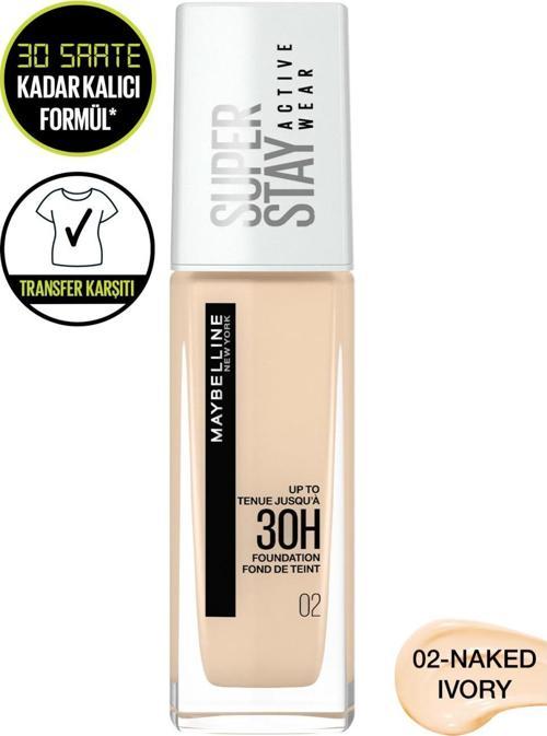 Superstay Active Wear Fondöten - 02 Naked Ivory