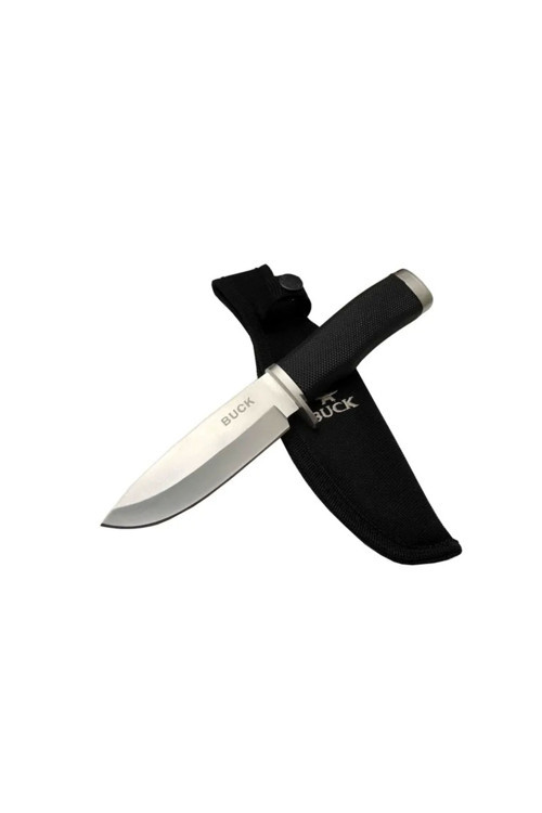 7-7 Siyah Av / Outdoor Bıçak 22Cm - Siyah Sap, Kılıflı - Lisinya