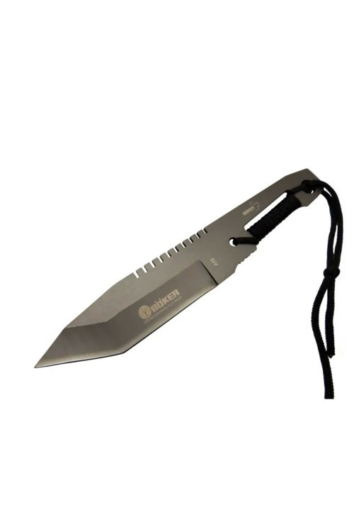 A13 Komple Metal Kamp Bıçak 23 Cm - Tırtıklı, İp Saplı, Kılıflı - Lisinya