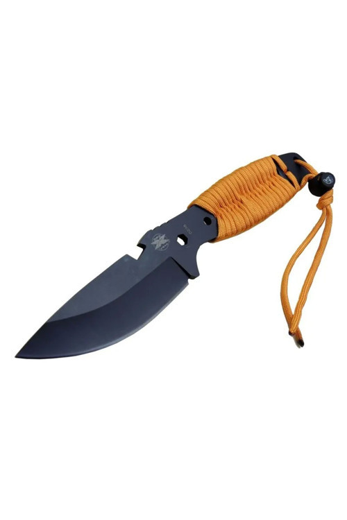 Gear Assault 0238Trn Kamp Bıçağı 22,5 Cm - Turuncu, Metal İpli Sap - Lisinya