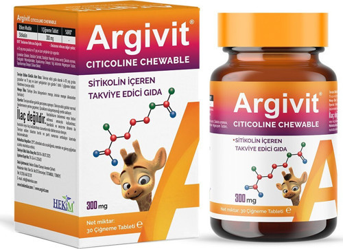 Citicoline Chewable Sitikolin İçeren Takviye Edici Gıda 30 Tablet
