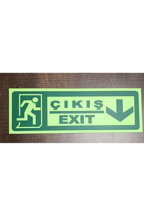 Fosforlu Acil Çıkış Levhası 5 Adet Kapı Üstü