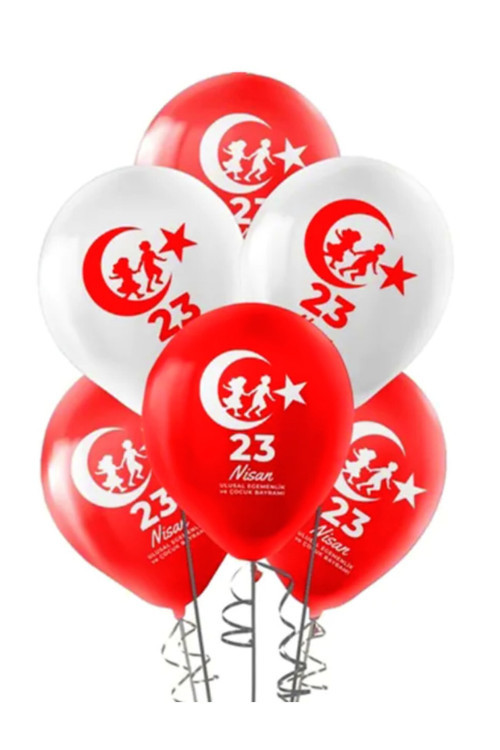 23 Nisan Baskılı Latex Balon 10 Adet
