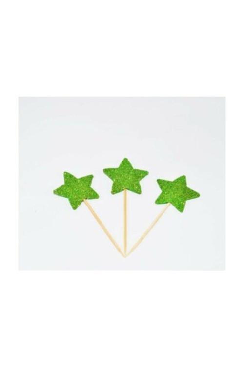 Yeşil Simli Yıldız Eva Kürdan 12 Adet