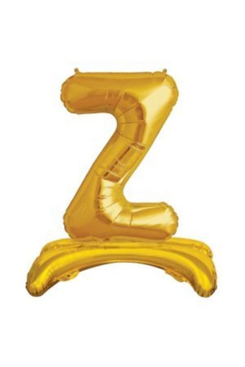 Ayakta Durabilen Altın Z Harf Folyo Balon