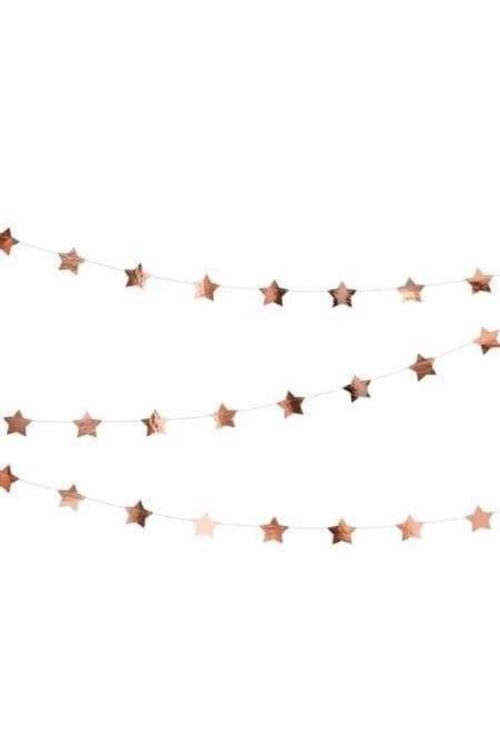 Yıldız Sarkıt Süs Rose Gold