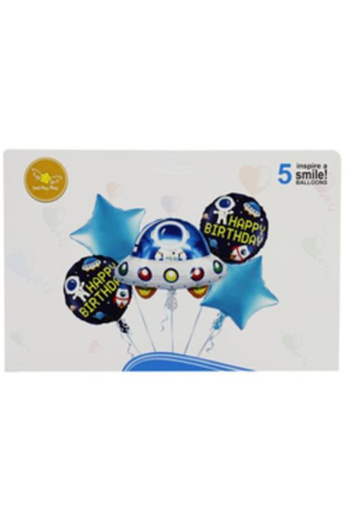 Ufo Şekilli Folyo Balon 5 Li Set
